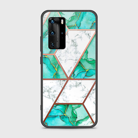 Huawei P40 Pro Cover- O'Nation Shades of Marble Series - HQ Ultra Shine Premium Infinity Glass Soft Silicon Borders Case