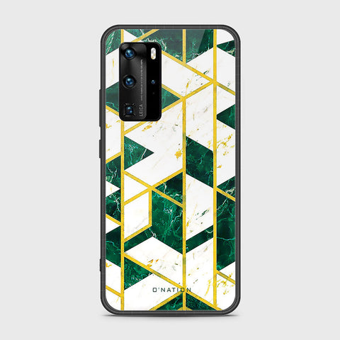 Huawei P40 Pro Cover- O'Nation Shades of Marble Series - HQ Ultra Shine Premium Infinity Glass Soft Silicon Borders Case