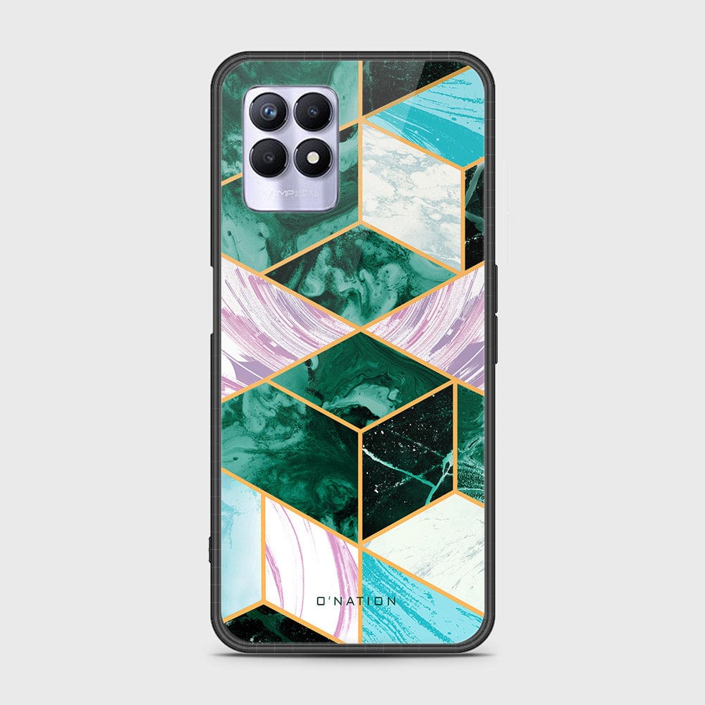 Realme 8i Cover - O'Nation Shades of Marble Series - HQ Ultra Shine Premium Infinity Glass Soft Silicon Borders Case