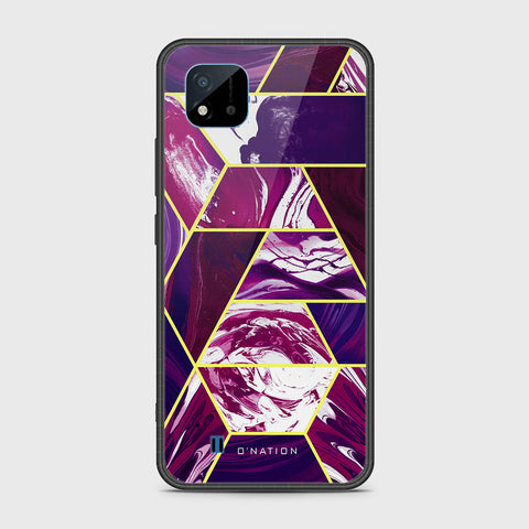 Realme C20 Cover- O'Nation Shades of Marble Series - HQ Ultra Shine Premium Infinity Glass Soft Silicon Borders Case