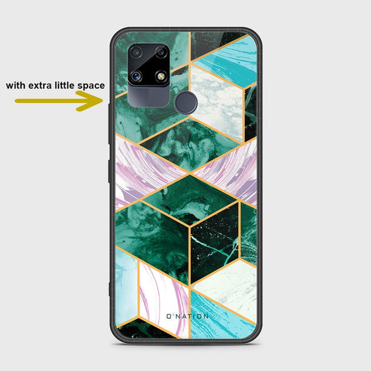 Realme C25 Cover- O'Nation Shades of Marble Series - HQ Ultra Shine Premium Infinity Glass Soft Silicon Borders Case