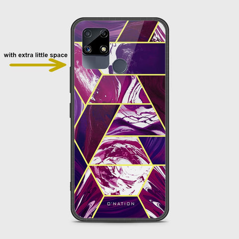 Realme C15 Cover- O'Nation Shades of Marble Series - HQ Ultra Shine Premium Infinity Glass Soft Silicon Borders Case