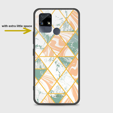 Realme C12 Cover- O'Nation Shades of Marble Series - HQ Ultra Shine Premium Infinity Glass Soft Silicon Borders Case