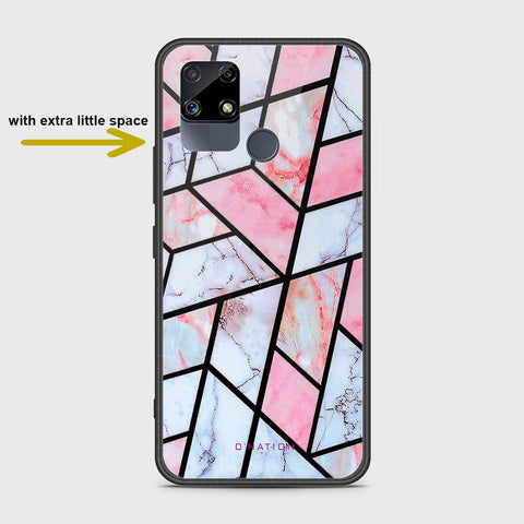 Realme C15 Cover- O'Nation Shades of Marble Series - HQ Ultra Shine Premium Infinity Glass Soft Silicon Borders Case