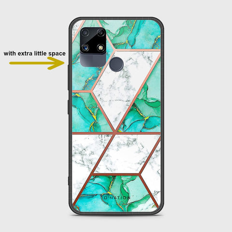 Realme C25 Cover- O'Nation Shades of Marble Series - HQ Ultra Shine Premium Infinity Glass Soft Silicon Borders Case