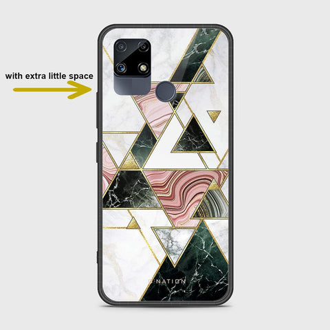 Realme C15 Cover- O'Nation Shades of Marble Series - HQ Ultra Shine Premium Infinity Glass Soft Silicon Borders Case