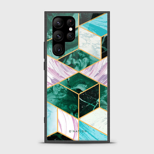 Samsung Galaxy S23 Ultra 5G Cover - O'Nation Shades of Marble Series - HQ Ultra Shine Premium Infinity Glass Soft Silicon Borders Case