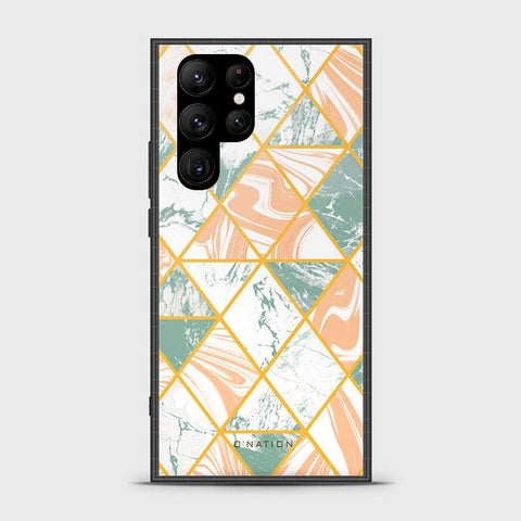 Samsung Galaxy S23 Ultra 5G Cover - O'Nation Shades of Marble Series - HQ Ultra Shine Premium Infinity Glass Soft Silicon Borders Case