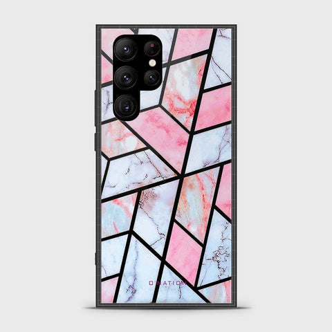 Samsung Galaxy S23 Ultra 5G Cover - O'Nation Shades of Marble Series - HQ Ultra Shine Premium Infinity Glass Soft Silicon Borders Case