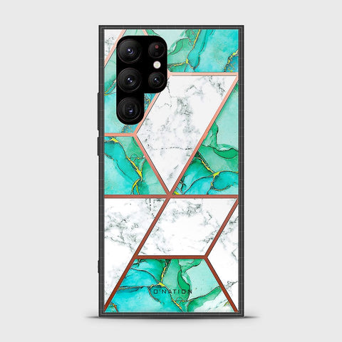 Samsung Galaxy S23 Ultra 5G Cover - O'Nation Shades of Marble Series - HQ Ultra Shine Premium Infinity Glass Soft Silicon Borders Case