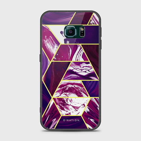 Samsung Galaxy S6 Edge Cover- O'Nation Shades of Marble Series - HQ Ultra Shine Premium Infinity Glass Soft Silicon Borders Case