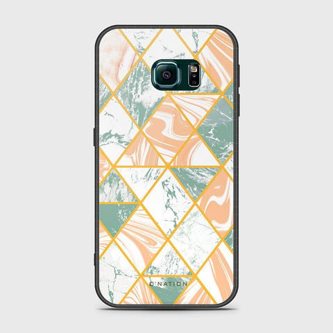 Samsung Galaxy S6 Edge Cover- O'Nation Shades of Marble Series - HQ Ultra Shine Premium Infinity Glass Soft Silicon Borders Case