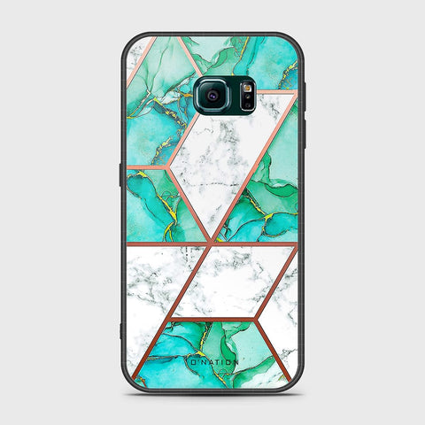 Samsung Galaxy S6 Edge Cover- O'Nation Shades of Marble Series - HQ Ultra Shine Premium Infinity Glass Soft Silicon Borders Case