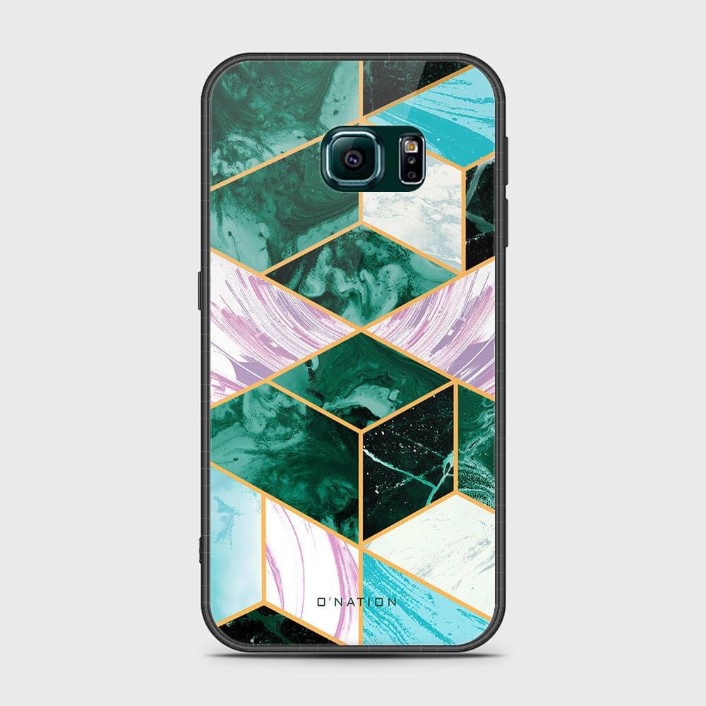 Samsung Galaxy S6 Edge Plus Cover- O'Nation Shades of Marble Series - HQ Ultra Shine Premium Infinity Glass Soft Silicon Borders Case