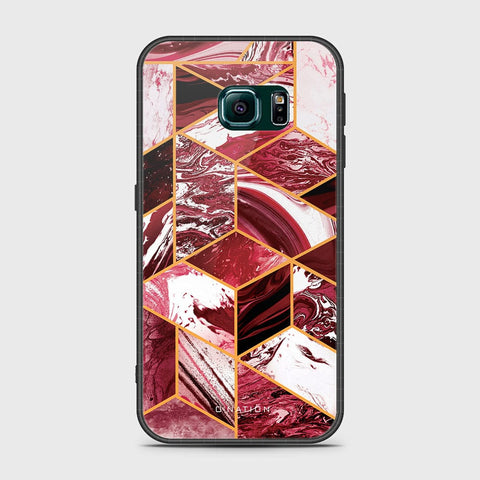 Samsung Galaxy S6 Edge Plus Cover- O'Nation Shades of Marble Series - HQ Ultra Shine Premium Infinity Glass Soft Silicon Borders Case