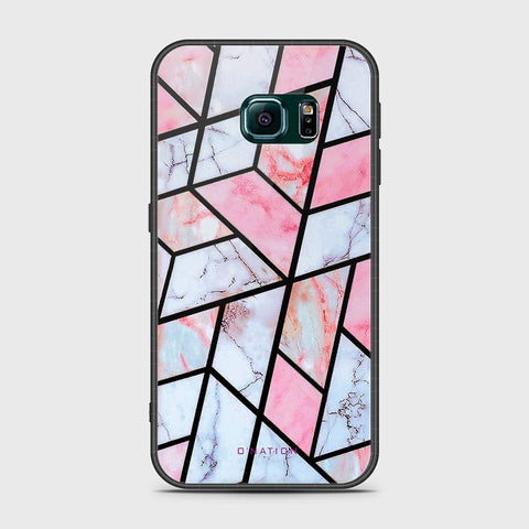 Samsung Galaxy S6 Edge Plus Cover- O'Nation Shades of Marble Series - HQ Ultra Shine Premium Infinity Glass Soft Silicon Borders Case