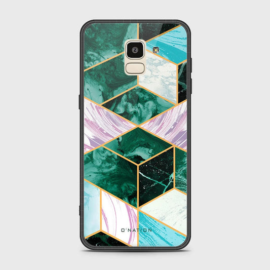 Samsung Galaxy J6 2018 Cover - O'Nation Shades of Marble Series - HQ Ultra Shine Premium Infinity Glass Soft Silicon Borders Case