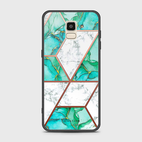 Samsung Galaxy J6 2018 Cover - O'Nation Shades of Marble Series - HQ Ultra Shine Premium Infinity Glass Soft Silicon Borders Case