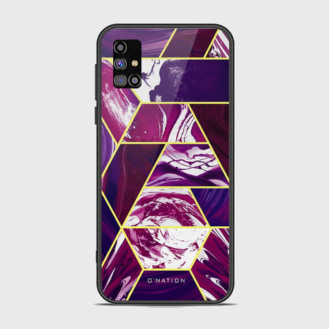 Samsung Galaxy M31s Cover - O'Nation Shades of Marble Series - HQ Ultra Shine Premium Infinity Glass Soft Silicon Borders Case