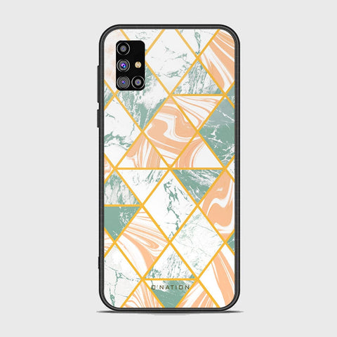 Samsung Galaxy M31s Cover - O'Nation Shades of Marble Series - HQ Ultra Shine Premium Infinity Glass Soft Silicon Borders Case