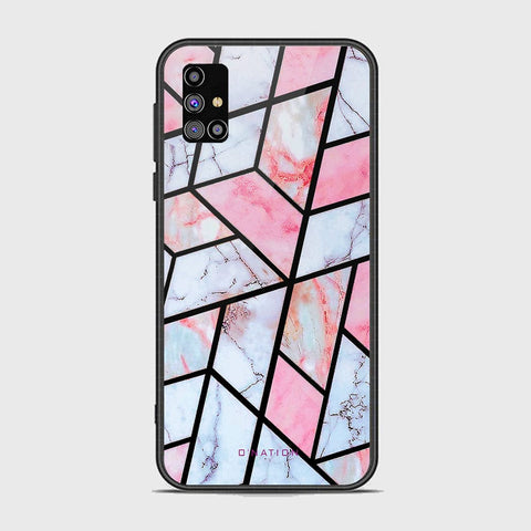 Samsung Galaxy M31s Cover - O'Nation Shades of Marble Series - HQ Ultra Shine Premium Infinity Glass Soft Silicon Borders Case