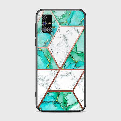 Samsung Galaxy M31s Cover - O'Nation Shades of Marble Series - HQ Ultra Shine Premium Infinity Glass Soft Silicon Borders Case