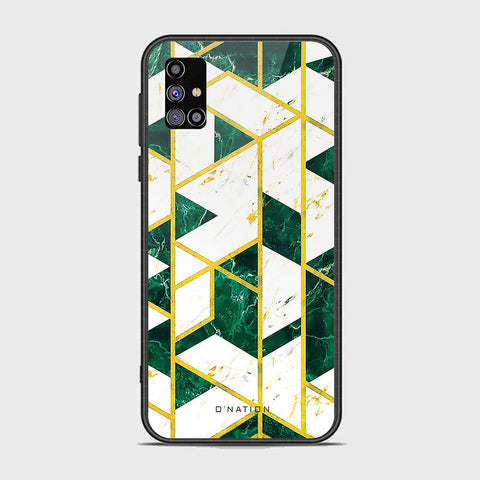 Samsung Galaxy M31s Cover - O'Nation Shades of Marble Series - HQ Ultra Shine Premium Infinity Glass Soft Silicon Borders Case