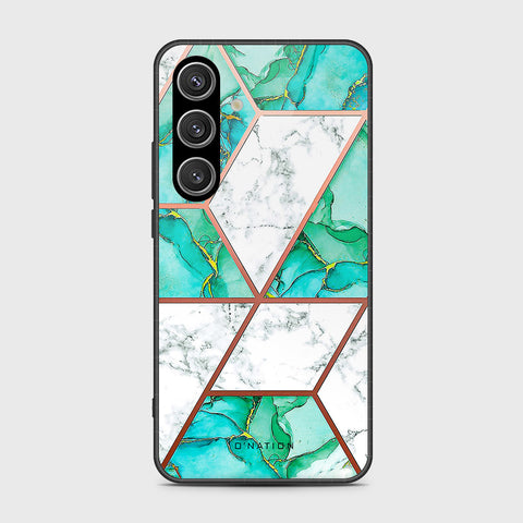 Samsung Galaxy S24 Cover- O'Nation Shades of Marble Series - HQ Ultra Shine Premium Infinity Glass Soft Silicon Borders Case