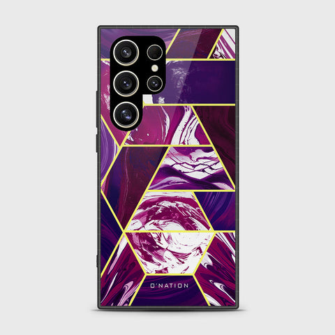 Samsung Galaxy S24 Ultra Cover- O'Nation Shades of Marble Series - HQ Ultra Shine Premium Infinity Glass Soft Silicon Borders Case