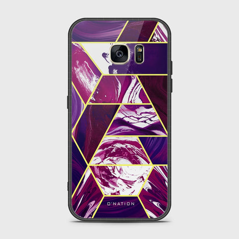 Samsung Galaxy S7 Cover- O'Nation Shades of Marble Series - HQ Ultra Shine Premium Infinity Glass Soft Silicon Borders Case