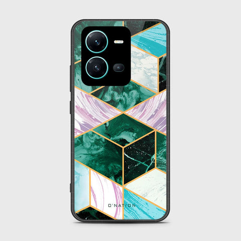 Vivo V25 5G Cover- O'Nation Shades of Marble Series - HQ Ultra Shine Premium Infinity Glass Soft Silicon Borders Case