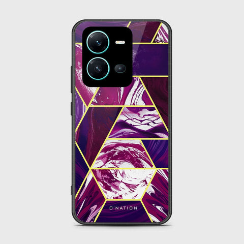 Vivo V25 5G Cover- O'Nation Shades of Marble Series - HQ Ultra Shine Premium Infinity Glass Soft Silicon Borders Case