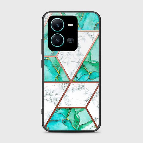 Vivo V25 5G Cover- O'Nation Shades of Marble Series - HQ Ultra Shine Premium Infinity Glass Soft Silicon Borders Case