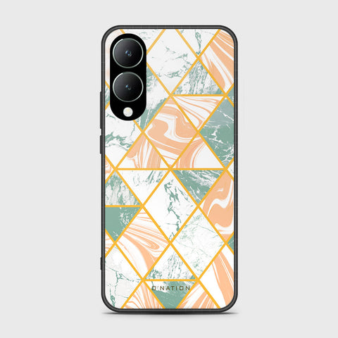 Vivo Y17s Cover- O'Nation Shades of Marble Series - HQ Ultra Shine Premium Infinity Glass Soft Silicon Borders Case