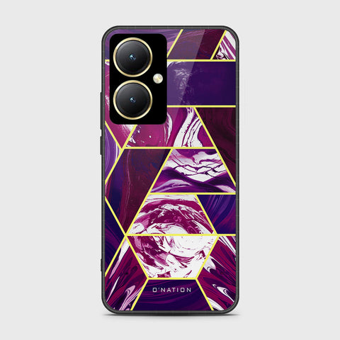 Vivo Y35m Plus Cover- O'Nation Shades of Marble Series - HQ Ultra Shine Premium Infinity Glass Soft Silicon Borders Case