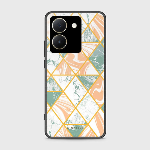Vivo Y27s Cover- O'Nation Shades of Marble Series - HQ Ultra Shine Premium Infinity Glass Soft Silicon Borders Case