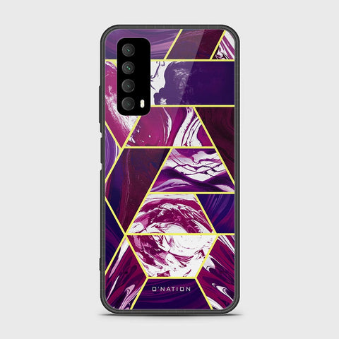 Huawei Psmart 2021 Cover- O'Nation Shades of Marble Series - HQ Ultra Shine Premium Infinity Glass Soft Silicon Borders Case