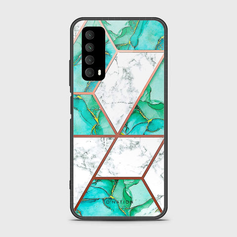 Huawei Psmart 2021 Cover- O'Nation Shades of Marble Series - HQ Ultra Shine Premium Infinity Glass Soft Silicon Borders Case