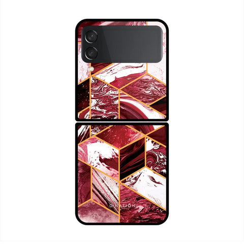 Samsung Galaxy Z Flip 3 5G Cover - O'Nation Shades of Marble Series - HQ Premium Shine Durable Shatterproof Case