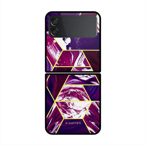 Samsung Galaxy Z Flip 3 5G Cover - O'Nation Shades of Marble Series - HQ Premium Shine Durable Shatterproof Case