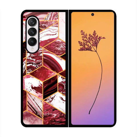 Samsung Galaxy Z Fold 4 5G Cover - O'Nation Shades of Marble Series - HQ Premium Shine Durable Shatterproof Case - Soft Silicon Borders