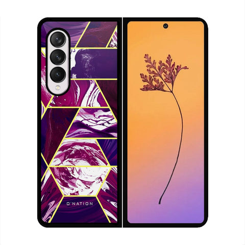 Samsung Galaxy Z Fold 4 5G Cover - O'Nation Shades of Marble Series - HQ Premium Shine Durable Shatterproof Case - Soft Silicon Borders