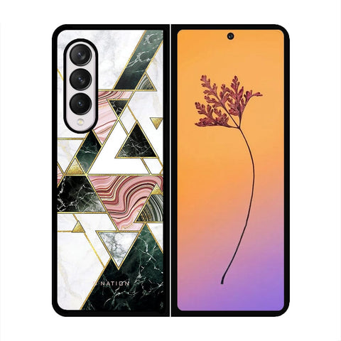 Samsung Galaxy Z Fold 4 5G Cover - O'Nation Shades of Marble Series - HQ Premium Shine Durable Shatterproof Case - Soft Silicon Borders