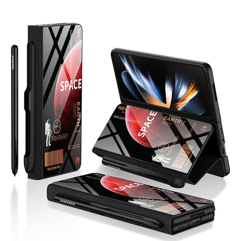Samsung Galaxy Z Fold 3 5G Cover - Limitless Series - HQ Ultra Shine Premium Infinity Glass Soft Silicon Borders Case