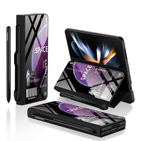 Samsung Galaxy Z Fold 3 5G Cover - Limitless Series - HQ Ultra Shine Premium Infinity Glass Soft Silicon Borders Case