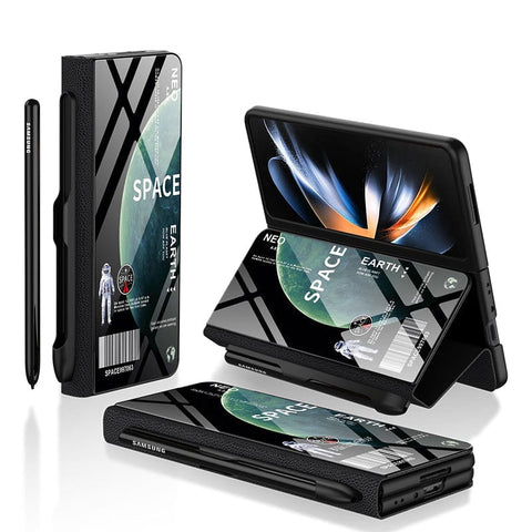 Samsung Galaxy Z Fold 3 5G Cover - Limitless Series - HQ Ultra Shine Premium Infinity Glass Soft Silicon Borders Case