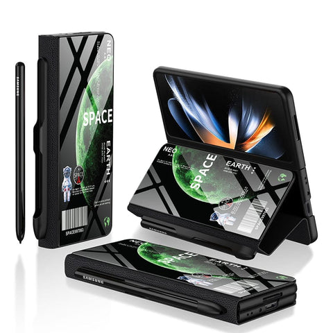 Samsung Galaxy Z Fold 3 5G Cover - Limitless Series - HQ Ultra Shine Premium Infinity Glass Soft Silicon Borders Case