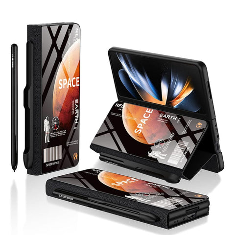 Samsung Galaxy Z Fold 3 5G Cover - Limitless Series - HQ Ultra Shine Premium Infinity Glass Soft Silicon Borders Case