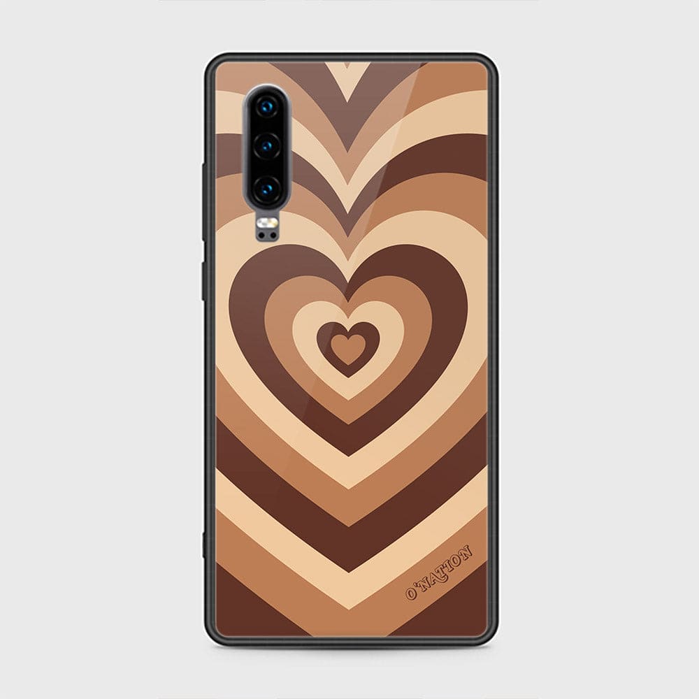 Huawei P30 Cover - O'Nation Heartbeat Series - HQ Ultra Shine Premium Infinity Glass Soft Silicon Borders Case