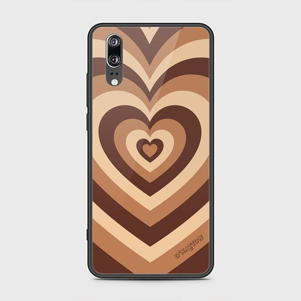 Huawei P20 Cover - O'Nation Heartbeat Series - HQ Ultra Shine Premium Infinity Glass Soft Silicon Borders Case